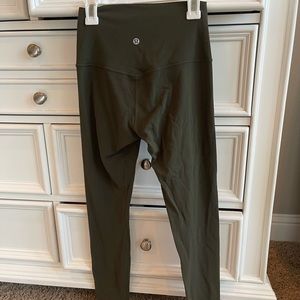 Wunder under lululemon leggings, army green, size 4